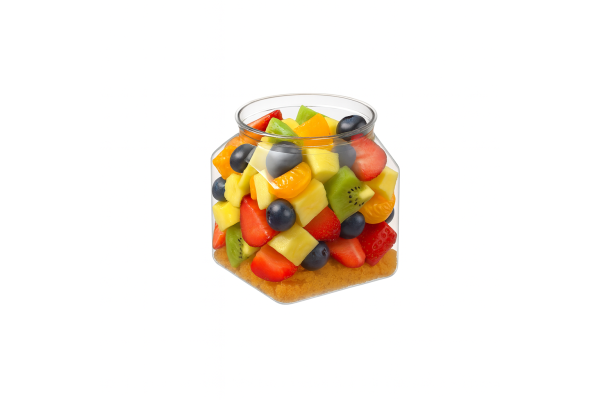 Bocal carré en cristal pour animaux de compagnie, 400 cc