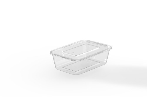 Récipient rectangulaire en PP pour micro-ondes 650 cc